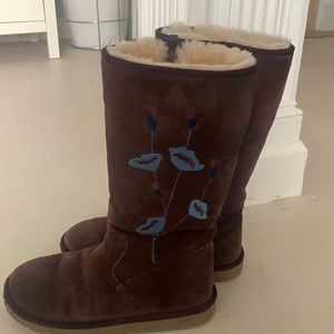 Tall Suede Zippered Ugg Boots